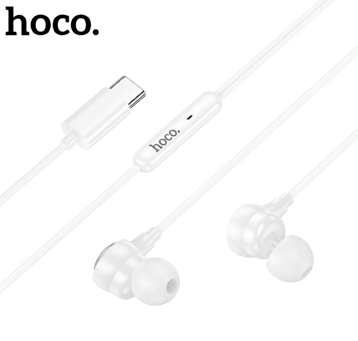 Наушники HOCO M116 Benevolent universal digital earphones with microphone(Type-c) White купить оптом купить оптом