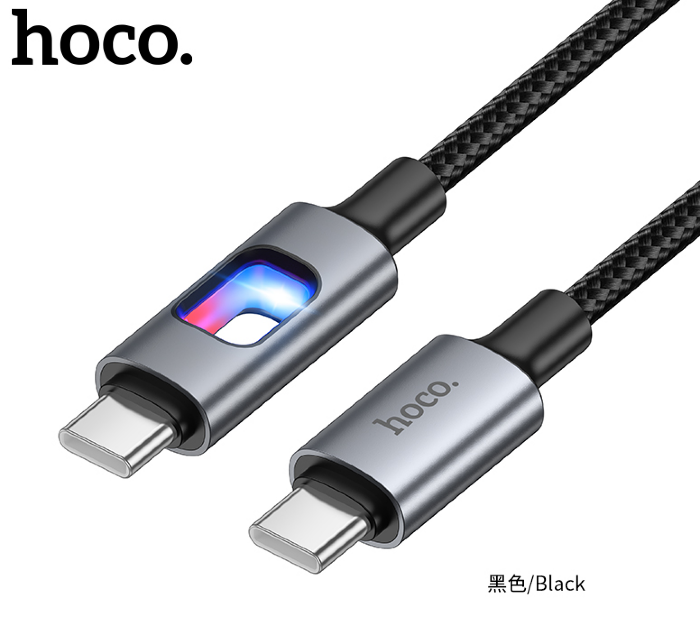 Кабель HOCO U144 New 60W charging data cable Type-c to Type-c Black купить оптом купить оптом
