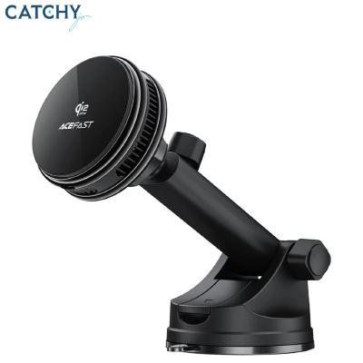 Автомобильный держатель с беспроводной зарядкой ACEFAST D67 QI2 25W cooling wireless charging car holder with suction cup - Black