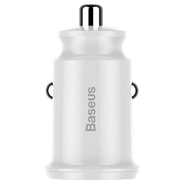 Автомобильное зарядное устройство Baseus Grain Car Charger (Dual USB 5V 3.1A) (CCALL-ML02) - Белый купить оптом купить оптом