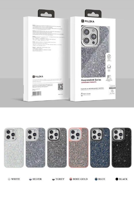 Чехол PULOKA Cover GT-M09 Crystal Case IPh 15 Pro Black купить оптом купить оптом
