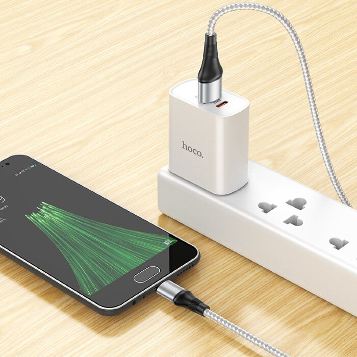 Кабель Hoco X50 Excellent charging data cable for Micro - Gray купить оптом купить оптом