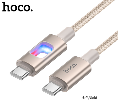 Кабель HOCO U144 New 60W charging data cable Type-c to Type-c Gold