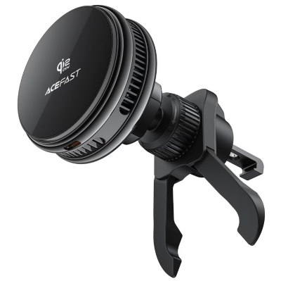 Автомобильный держатель с беспроводной зарядкой ACEFAST D66 QI2 25W cooling wireless charging car holder for air vent - Black