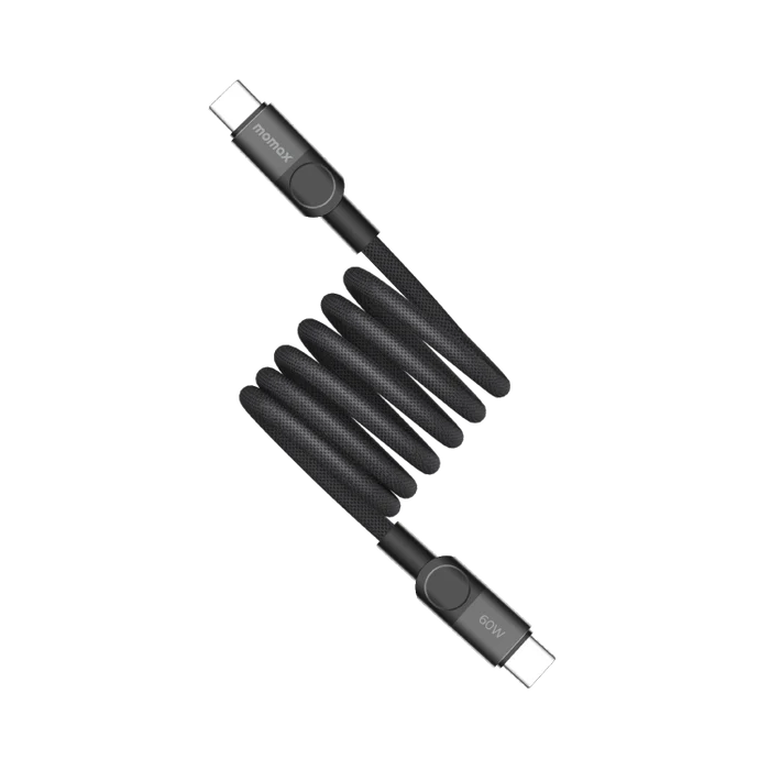 Кабель Momax DC60D Mag. Link 60W USB-C to USB-C Magnetic cable Black купить оптом купить оптом