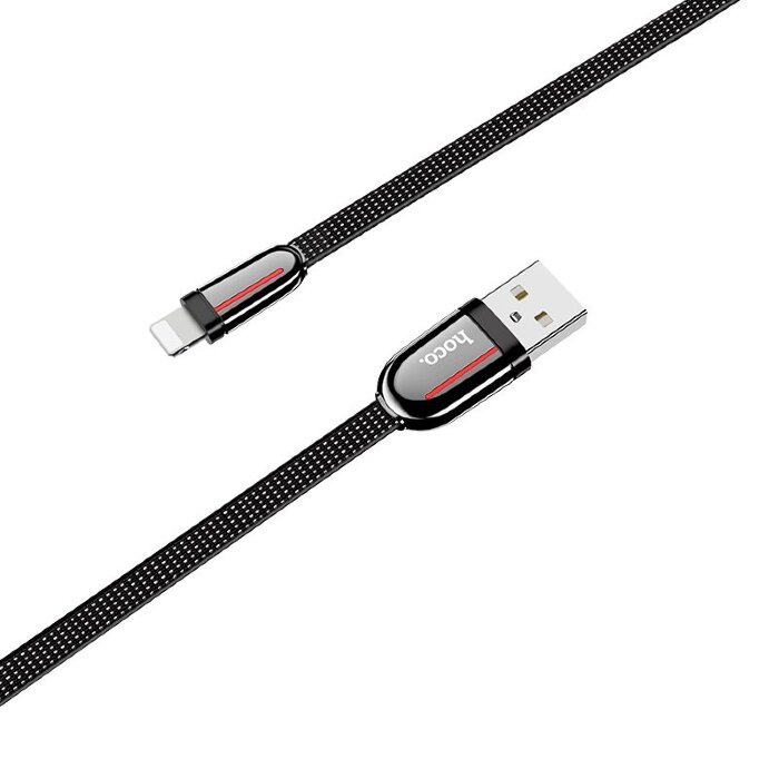 Кабель hoco U74 Grand charging data cable for Lightning - Black купить оптом купить оптом