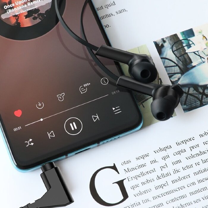 Наушники hoco M72 Admire universal earphones with mic - Black купить оптом купить оптом