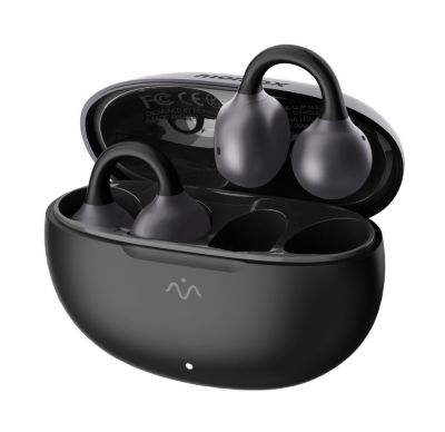 Беспроводные наушники MOMAX 1-Vibe True Wireless ENC Intelligent Clip-on Earbuds (BT15D) - Black