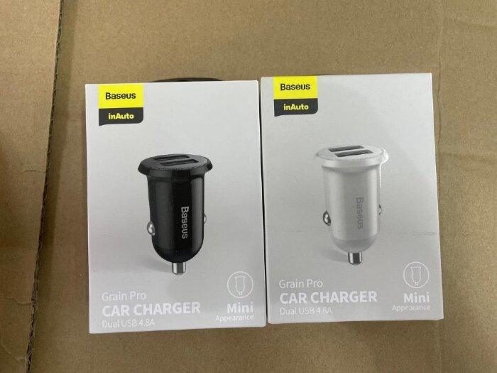 Автомобильное зарядное устройство Baseus Grain Pro Car Charger (Dual USB 4.8A ) (CCALLP-02) - White купить оптом купить оптом
