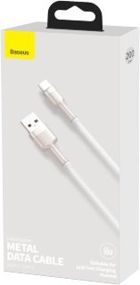Кабель Baseus Cafule Series Metal Data Cable USB to Type-C 66W 2m - White (CAKF000202) купить оптом купить оптом