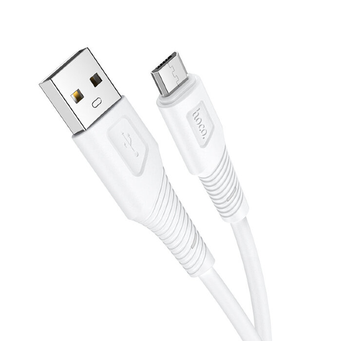 Кабель hoco X58 Airy silicone charging data cable for Micro - White купить оптом купить оптом
