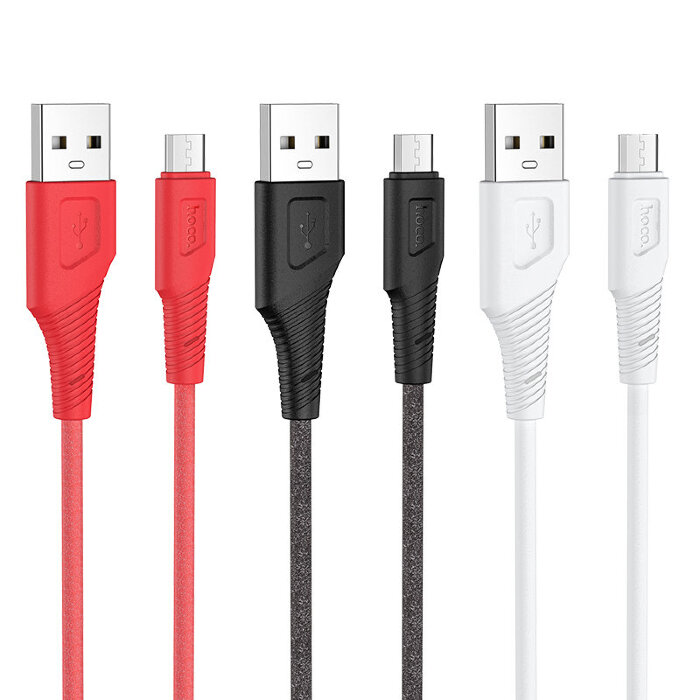 Кабель hoco X58 Airy silicone charging data cable for Micro - White купить оптом купить оптом