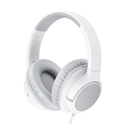 Проводные наушники ACEFAST H18 wired headset for kids - Grey White