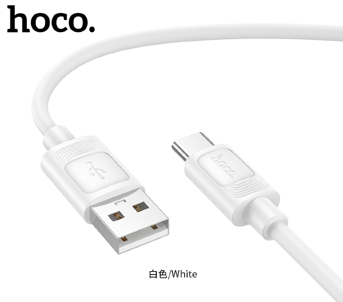 Кабель HOCO X122 Benefit silicone charging data cable Type-c (Packaged) White купить оптом купить оптом