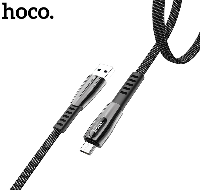 Кабель HOCO U70 Splendor charging data cable for Micro dark gray купить оптом купить оптом