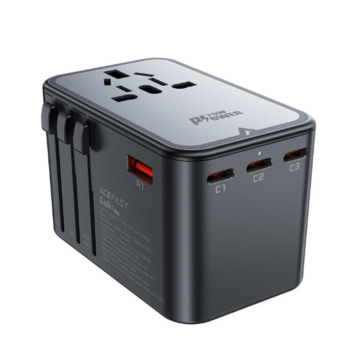 Зарядка Acefast Z1 PD75W GaN (3C+2A) multifunctional charging adapter - Black gray купить оптом купить оптом