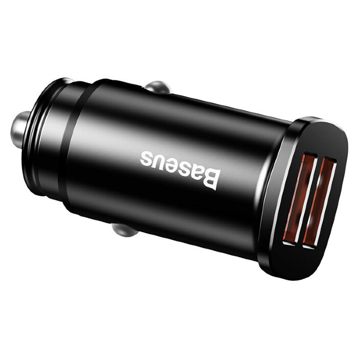 Автомобильное зарядное устройство Baseus Square metal A+A 30W Dual QC3.0 Quick Car Charger(QC 3.0 ?SCP ?AFC) (CCALL-DS01) - Black купить оптом купить оптом