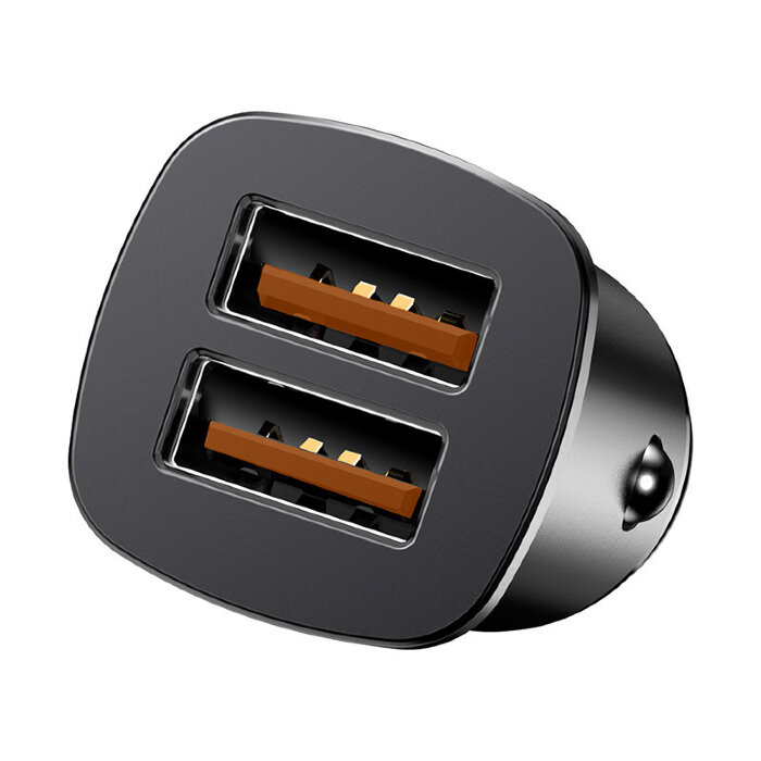 Автомобильное зарядное устройство Baseus Square metal A+A 30W Dual QC3.0 Quick Car Charger(QC 3.0 ?SCP ?AFC) (CCALL-DS01) - Black купить оптом купить оптом