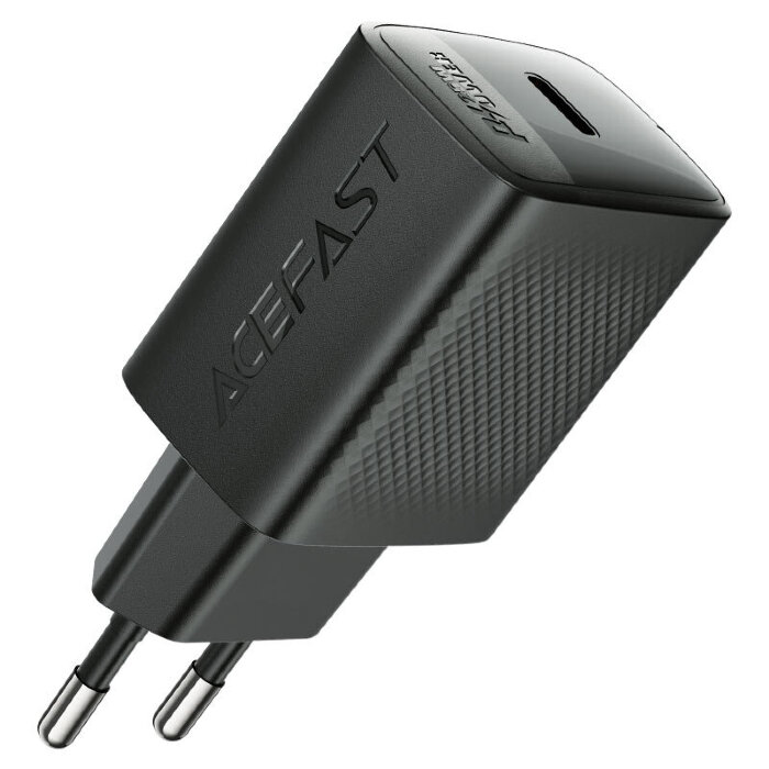 Сетевой адаптер ACEFAST A104 PD25W GaN Single USB-C Charger (EU) - Black купить оптом купить оптом