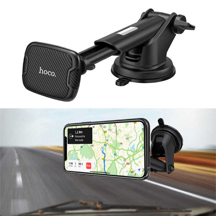 Автодержатель для телефона hoco CA67 Sagittarius series stretch magnetic car holder - Black купить оптом купить оптом