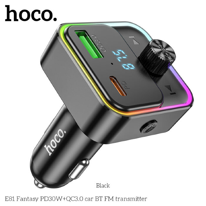 Автомобильное ЗУ Hoco E81 Fantasy PD30W+QC3.0 - Black купить оптом купить оптом
