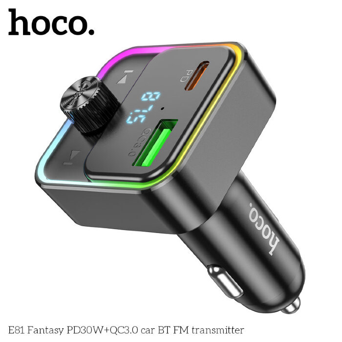 Автомобильное ЗУ Hoco E81 Fantasy PD30W+QC3.0 - Black купить оптом купить оптом