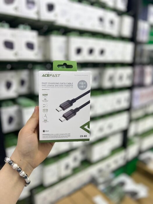 Кабель ACEFAST C9-03 USB-C to USB-C Charging Data Cable - Black купить оптом купить оптом