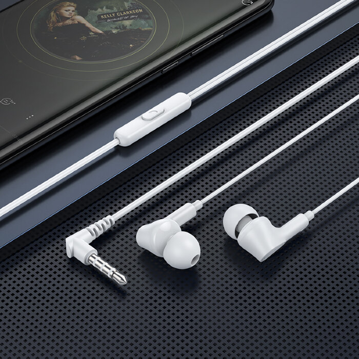 Наушники Hoco M102 Ingenious universal earphones with microphone - White купить оптом купить оптом