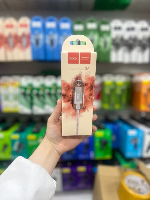 Кабель Hoco X14 Double speed charging data cable Type-C (L=2M) - White купить оптом купить оптом