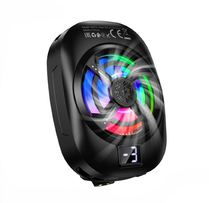 Кулер для Телефона HOCO GM76 Blue diamond mobile phone cooler Black купить оптом купить оптом