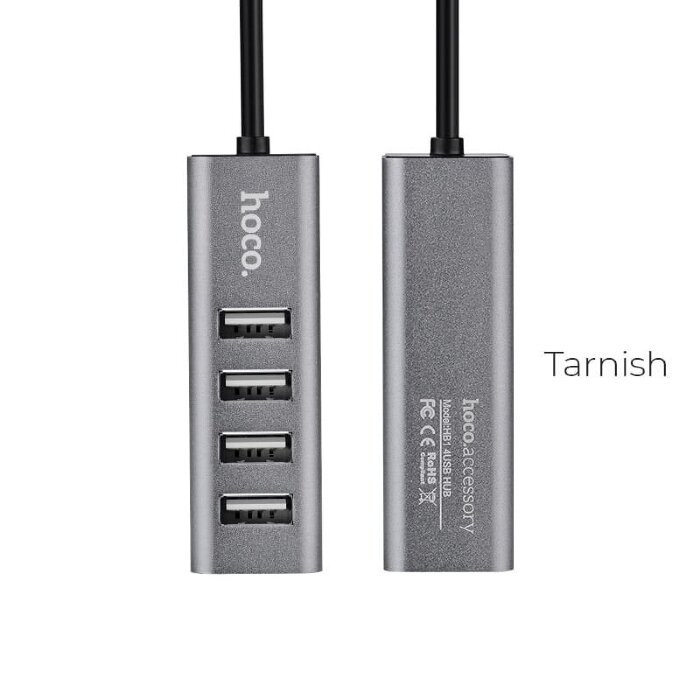 Хаб hoco HB1 4USB Line - Серый купить оптом купить оптом