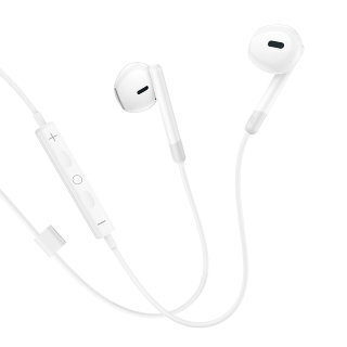 Наушники HOCO M109 pure joy wire control earphones with microphone - White купить оптом купить оптом