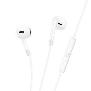Наушники HOCO M109 pure joy wire control earphones with microphone - White купить оптом купить оптом