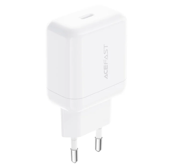 Сетевой Адаптер ACEFAST A130 PD20W single USB-C charger, (EU) white купить оптом купить оптом