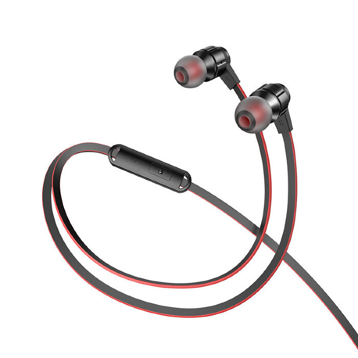 Наушники hoco M85 Platinum Jack 3.5mm 1.2m с микрофоном - Black купить оптом купить оптом
