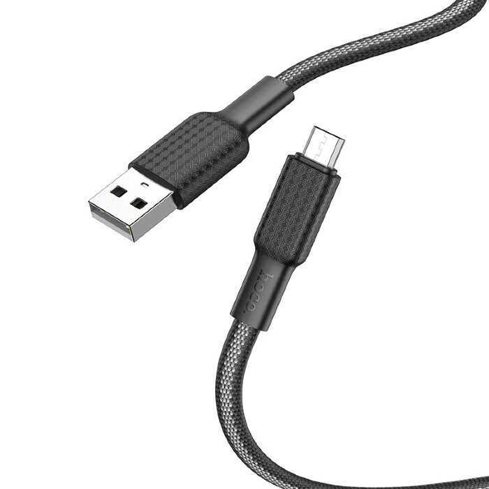 Кабель hoco X69 Jaeger charging data cable for Micro - Черно/Белый купить оптом купить оптом