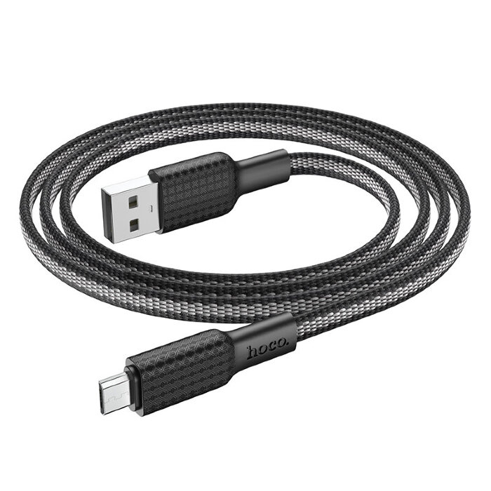 Кабель hoco X69 Jaeger charging data cable for Micro - Черно/Белый купить оптом купить оптом
