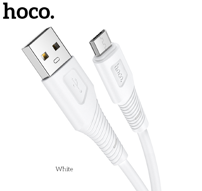 Кабель HOCO X58 Airy silicone charging data cable for Micro white купить оптом купить оптом