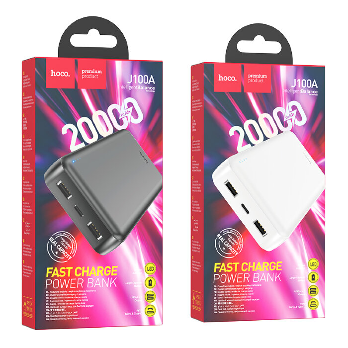 Power Bank Hoco J100A High-ranking power bank(20000mAh) - Black купить оптом купить оптом