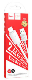 Кабель HOCO X88 gratified charging data cable for IP (packaged) - White