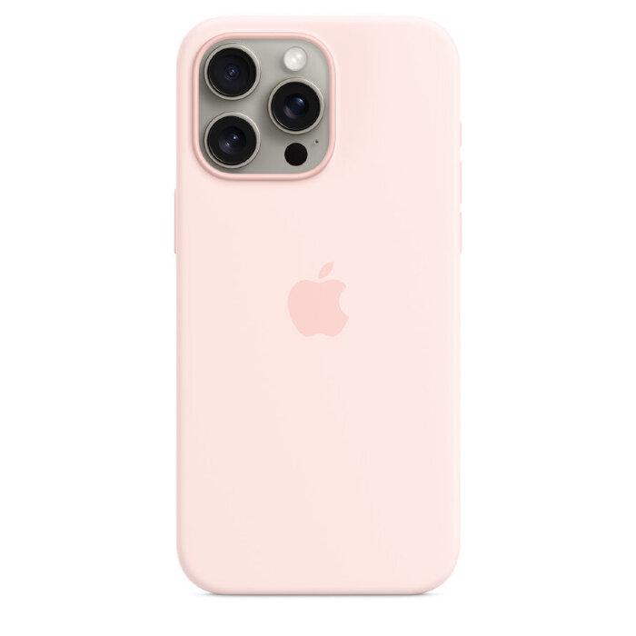Чехол Silicone case Magsafe for IP 15 Pro (6.1) - Light Pink купить оптом купить оптом