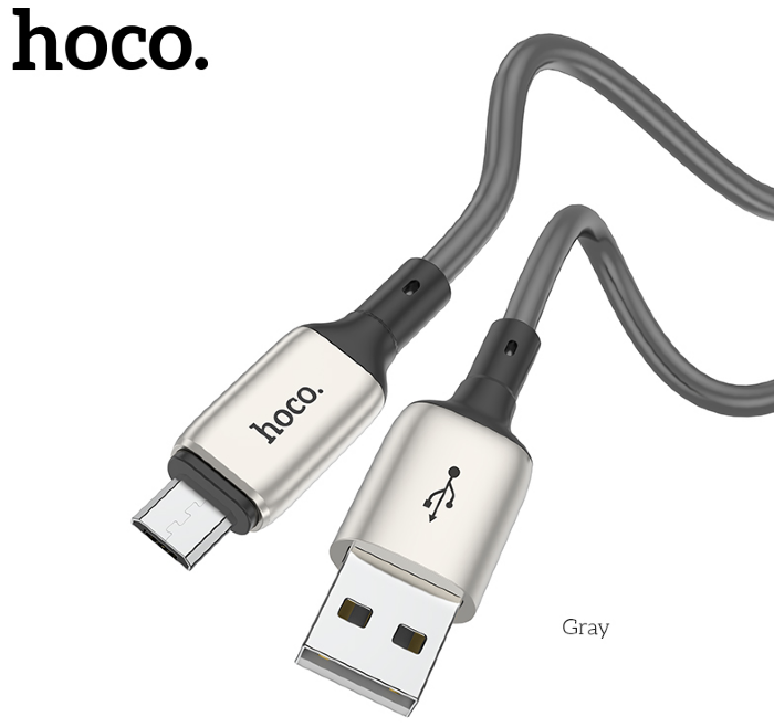 Кабель Hoco X66 Howdy charging data cable for Micro gray купить оптом купить оптом