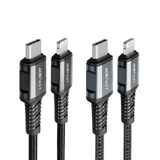 Кабель Acefast C1-01 Type-С to lighting aluminum alloy charging data cable - Black купить оптом купить оптом