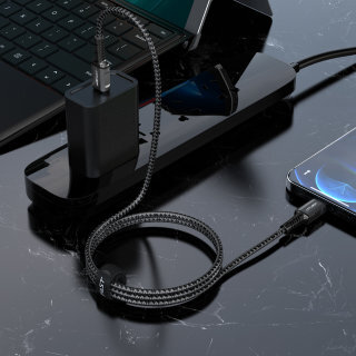Кабель Acefast C1-01 Type-С to lighting aluminum alloy charging data cable - Black купить оптом купить оптом