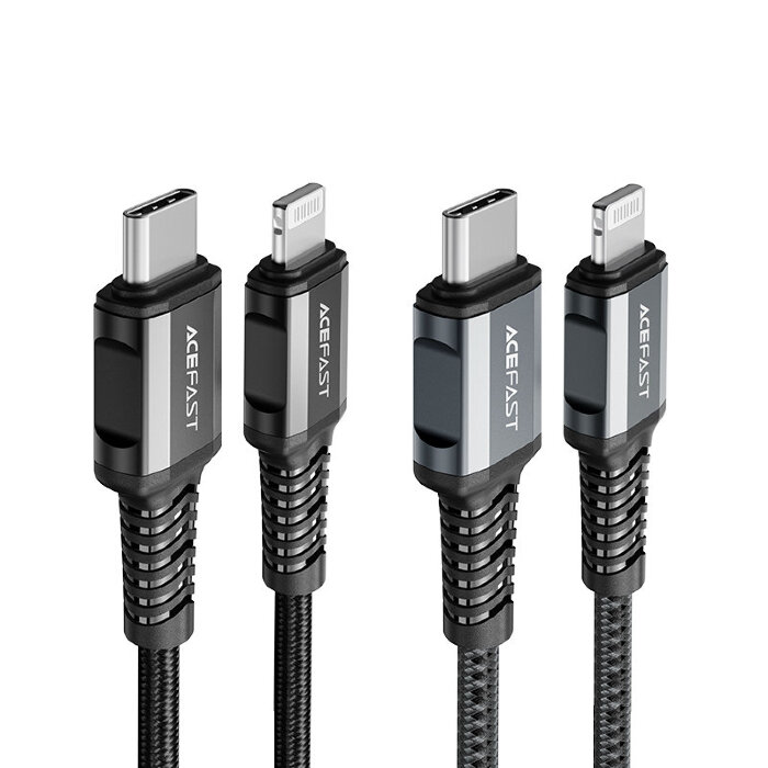 Кабель Acefast C1-01 Type-С to lighting aluminum alloy charging data cable - Black купить оптом купить оптом