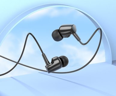 Наушники Hoco M112 story universal earphones with microphone - Черный