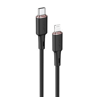 Кабель Acefast C2-01 Type-С to lighting zinc alloy silicone charging data cable - Black купить оптом купить оптом