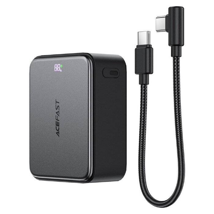 Внешний аккумулятор ACEFAST M28 22.5 Fast charging power bank with cable 10000mAh - Black купить оптом купить оптом
