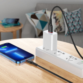 Кабель Hoco X59 victory charging data cable iphone (L=2M) - Black купить оптом купить оптом