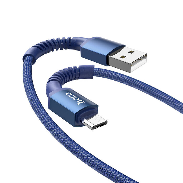 Кабель hoco X71 Especial charging data cable for Micro - Синий купить оптом купить оптом